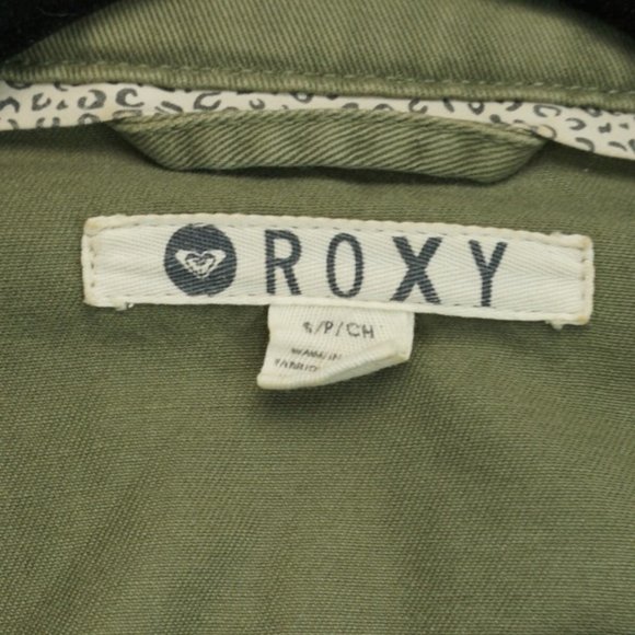 ✨Roxy S Army Green Jean Jacket - Picture 2 of 4